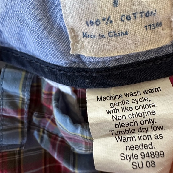 🩳J Crew Crewcuts boys shorts size 7 blue plaid VGUC - Picture 9 of 9